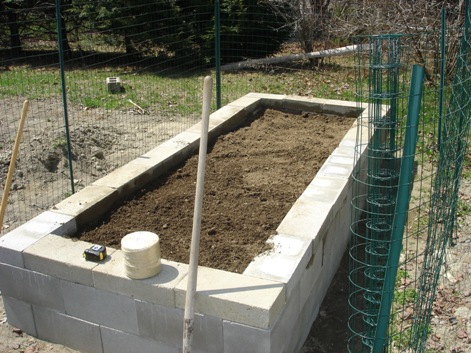 Cinder Block Garden Beds on How To Build A Concrete Block Raised Bed Garden