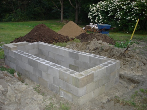 concrete block raised bed