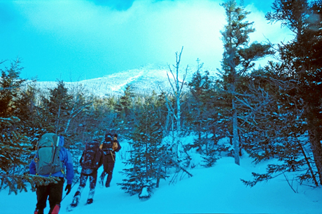 winter mount katahdin ascent