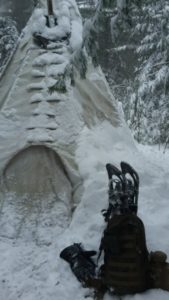Pack and Snowshoes Out of My Tipi