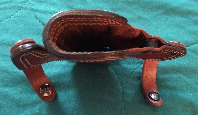 looking in leather holster