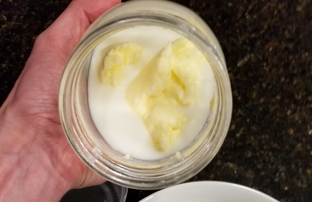 butter in jar