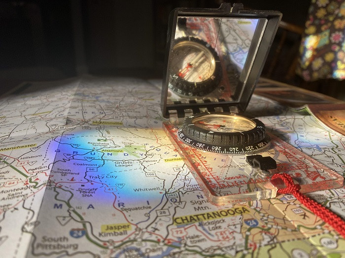map and compass table
