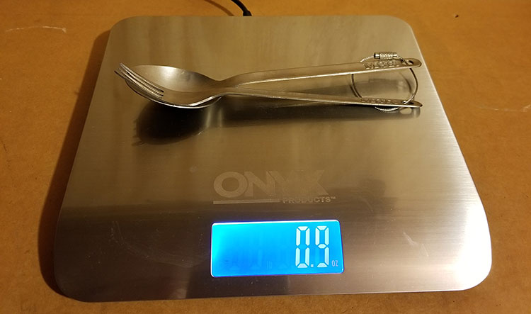 0.9 ounce MSR titanium utensils