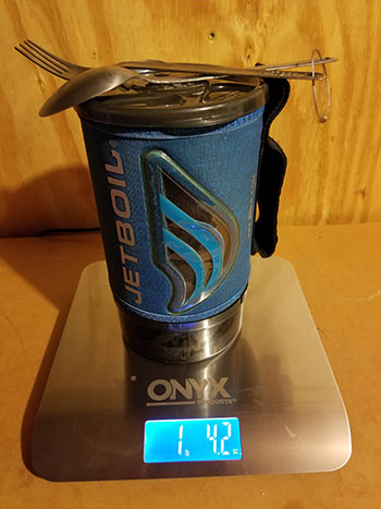 jetboil on scale