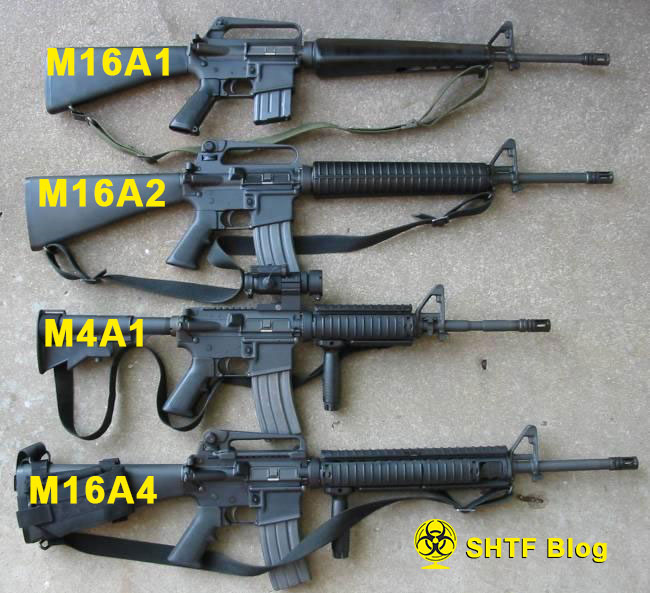 The M16A2 style is an older configuration that includes a full stock, fixed ...