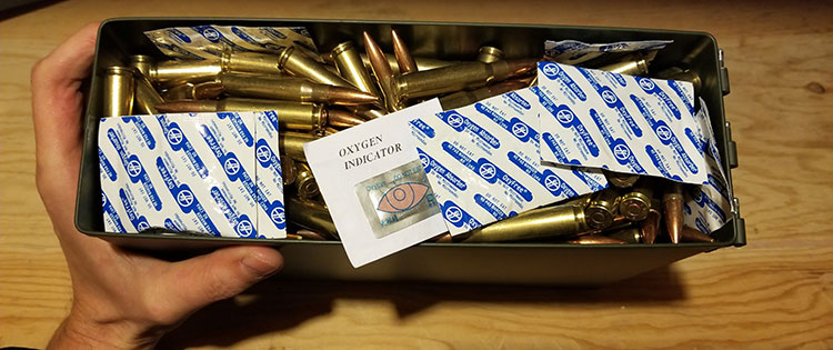 300 rounds of ammo in small can