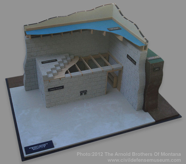 Concrete block shelter model