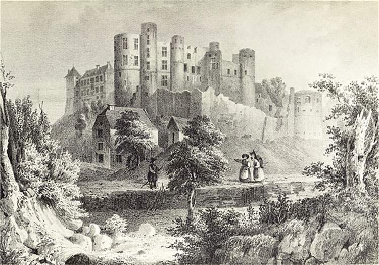luxembourg castle drawing