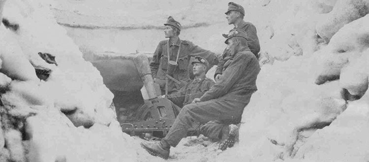 soldiers waiting at an ice city outpost