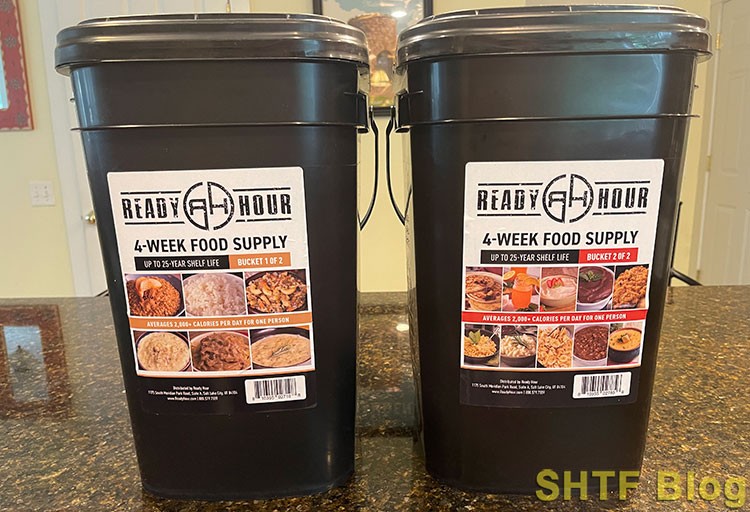 ready hour 4-week food supply buckets