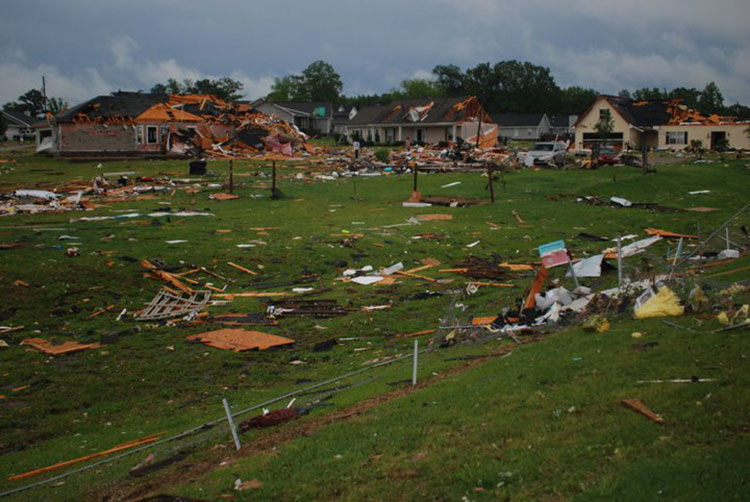Coaling, Alabama Tornado Damage