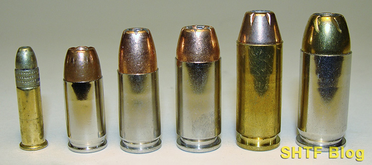 various pistol rounds
