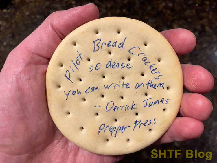 writing on a cracker