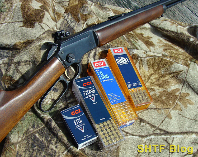 Rifle Marlin 39A with .22 shorts ammo