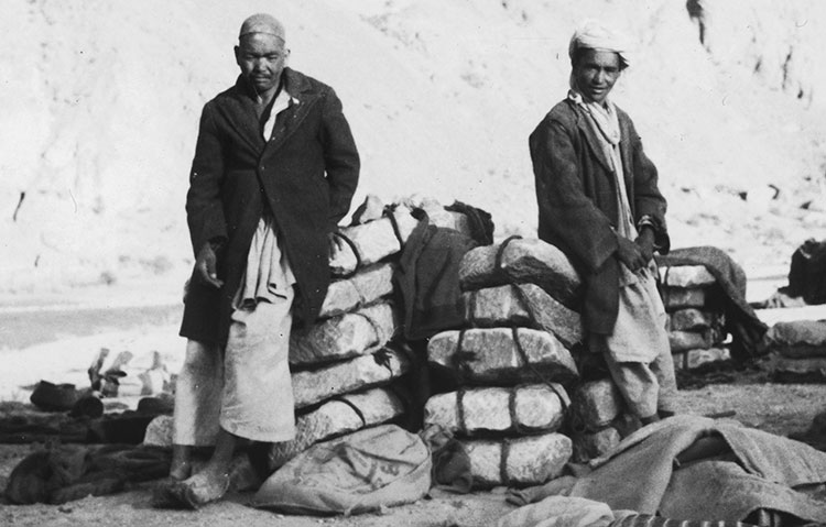 Afghanistan men with salt slabs