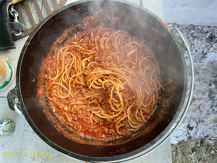 dutch oven one pot spaghetti