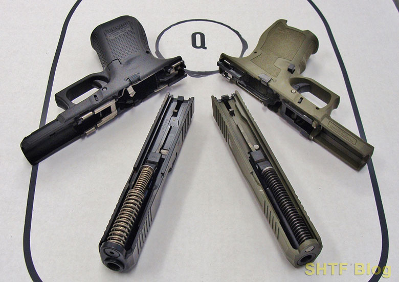 Dagger and Glock disassembled